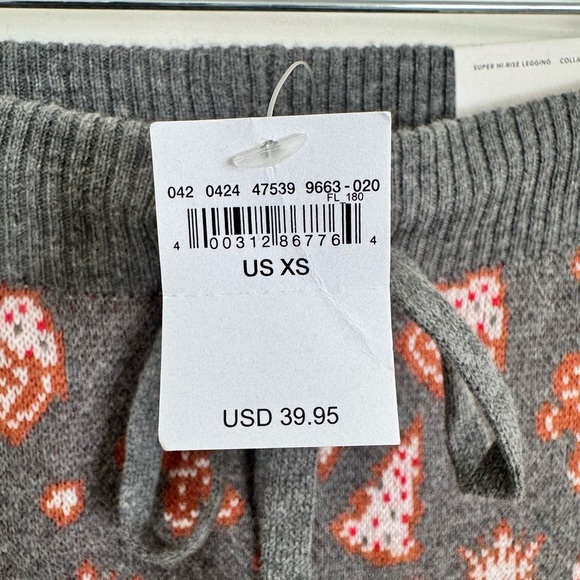 American Eagle Women's Gray Ornaments‎ Legging Warmer NWT $39.95 Size XS - Picture 12 of 12
